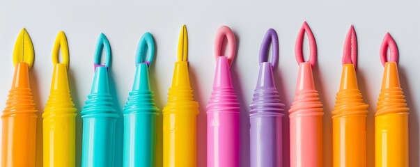 Pastel colors glue stick clipart, stationary element, retro style, isolated on white background