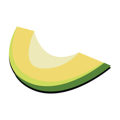 Avocado food icon. Avocado fruit whole and half isolated on white background. Summer tropical fruits for healthy lifestyle. Vector illustration in flat style