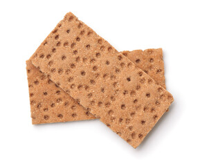 Top view of crunchy multigrain crispbread
