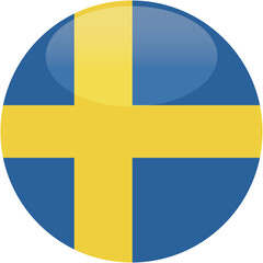 Round Icon flag vector of Sweden