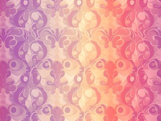 Vibrant Abstract Pattern with Gradient Colors and Ornamental Design