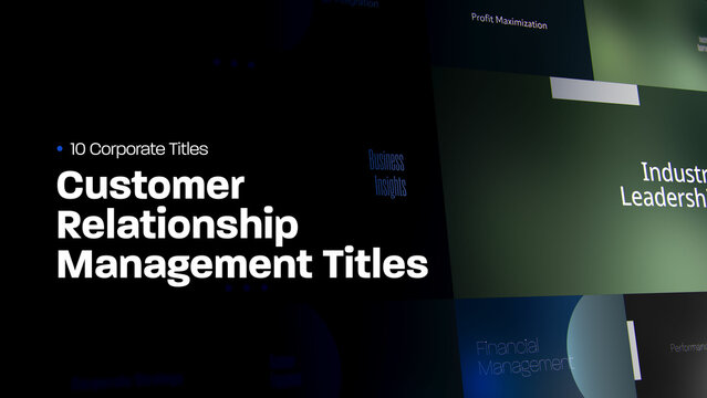 Customer Relationship Management Titles | 10 Motion Titles with Control Panels