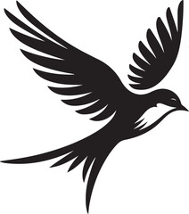 bird silhouette vector image with white background