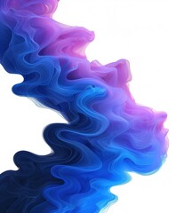 Abstract Flowing Shapes in Blue and Pink Hues Against a White Background Creating a Vibrant and Dynamic Artistic Composition
