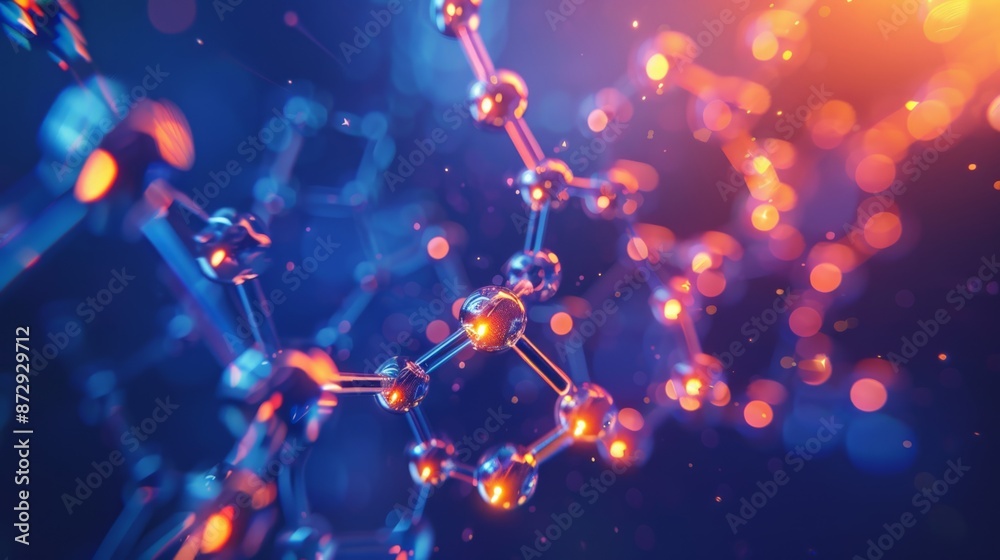 Poster medical innovation background with hexagonal patterns and light effects. ideal for pharmaceutical an