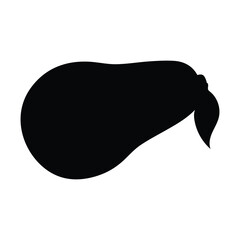 Avocado icon black illustration. Single fruit icon outlined silhouette, Isolated healthy food design on white background stock illustration