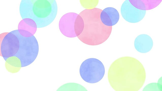 particle slowly rising shape watercolor bubble loop background