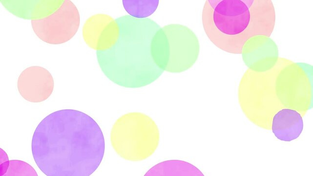 particle slowly rising shape watercolor bubble loop background