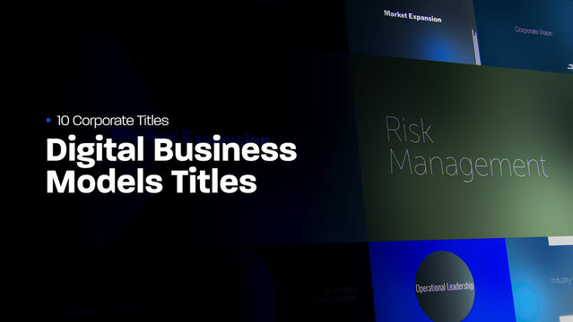 Digital Business Models Titles | 10 Motion Titles with Control Panels