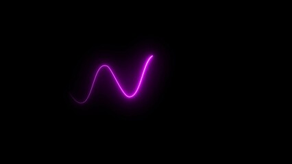 Abstract neon wave line background 4k illustration.