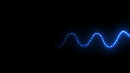 Abstract neon wave line background 4k illustration.