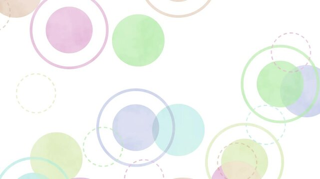 particle slowly rising shape watercolor bubble loop background