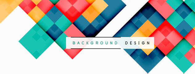 Fototapeta premium Dynamic colorful squares background. Vector Illustration For Wallpaper, Banner, Background, Card, Book Illustration, landing page