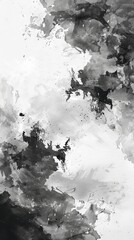 Watercolor background in black and white