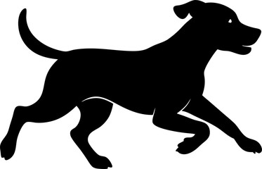 Fototapeta premium silhouette of a dog running