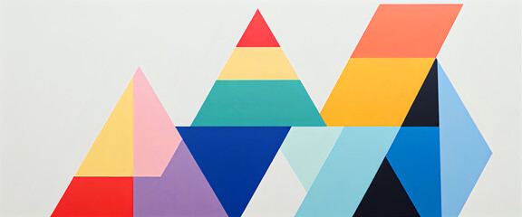 illustrazione con elementi geometrici a tema astratto contemporaneo