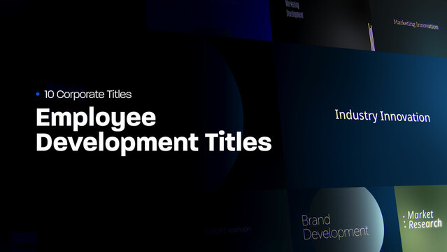 Employee Development Titles | 10 Motion Titles with Control Panels