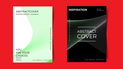 Modern gradient poster background vector set. Minimalist style cover template with vibrant perspective 3d geometric prism shapes collection. card, brochure, social media, cover, banner, flyer