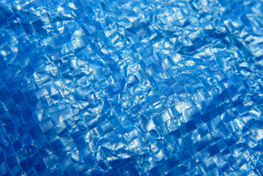 Tejido pl&aacute;stico trenzado azul