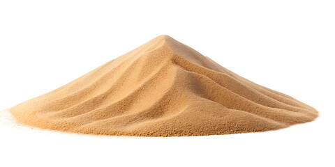 Pile of sand on a transparent background
