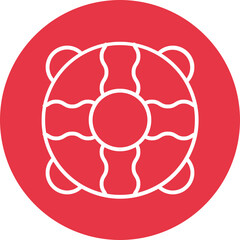 Lifebuoy line circle icon