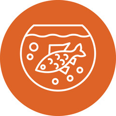 fishing tank line circle icon