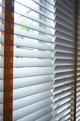 white window blinds in home, object for decorate interior of house