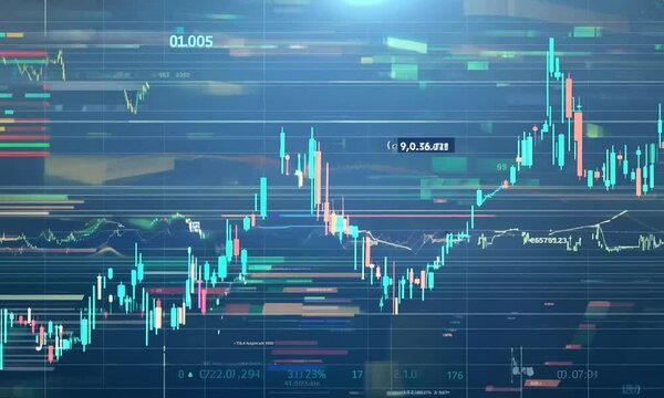 stock market graph on monitor