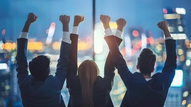 The investment team is celebrating successful quarter marked by achieving or exceeding their financial goals and performance targets. They gather together to acknowledge their hard work and dedication