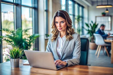 Fototapeta premium Focused Female Microfinance Officer 