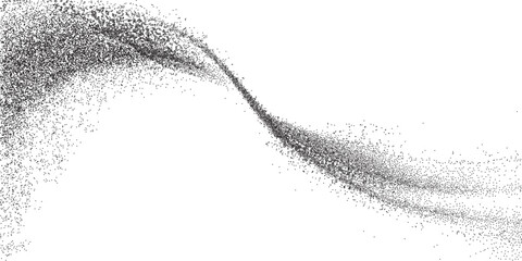 Grain noise dots and grainy sand wave on grunge gradient, vector abstract background. Grain noise wave with dotted gradient effect © Avector