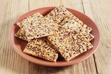 Cookies sesame, flax and sunflower seeds