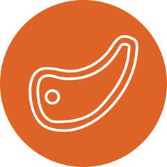 Pork Chop line circle icon