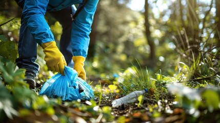 The Volunteer Cleaning Nature
