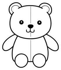 PNG Teddy bear doll cartoon plush white.