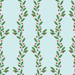 Vector repeating pattern with plants. Background