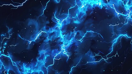 Obraz premium lightning in the night sky background