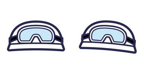 ヘルメット,ゴーグルの帽子_セット