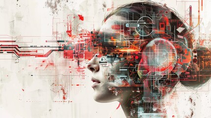 Modern business team collaborating using connection technologies, diverse group of professionals engaging with mixed media devices in a bright office environment, emphasizing digital communication and