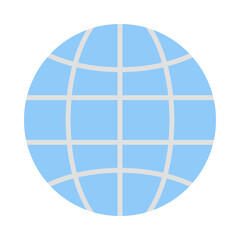 Earth grid icon flat icon