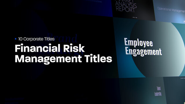 Financial Risk Management Titles | 10 Motion Titles with Control Panels