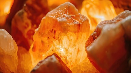 Natural salt lamp for stress reduction and air purification