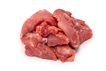Raw pork tenderloin isolated on a white background.  Fresh meat.