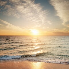 Fototapeta premium 夕暮れの浜辺の風景