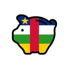 Flag of piggy bank icon, vector symbol.