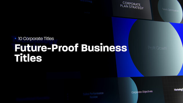 Future Proof Business Titles | 10 Motion Titles with Control Panels