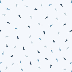 confetti pattern, small pieces of blue colored paper, christmas or winter vector seamless design