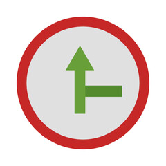 Side road right icon flat icon