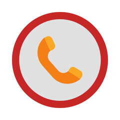 Telephone icon flat icon