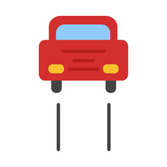 Slippery sign icon flat icon